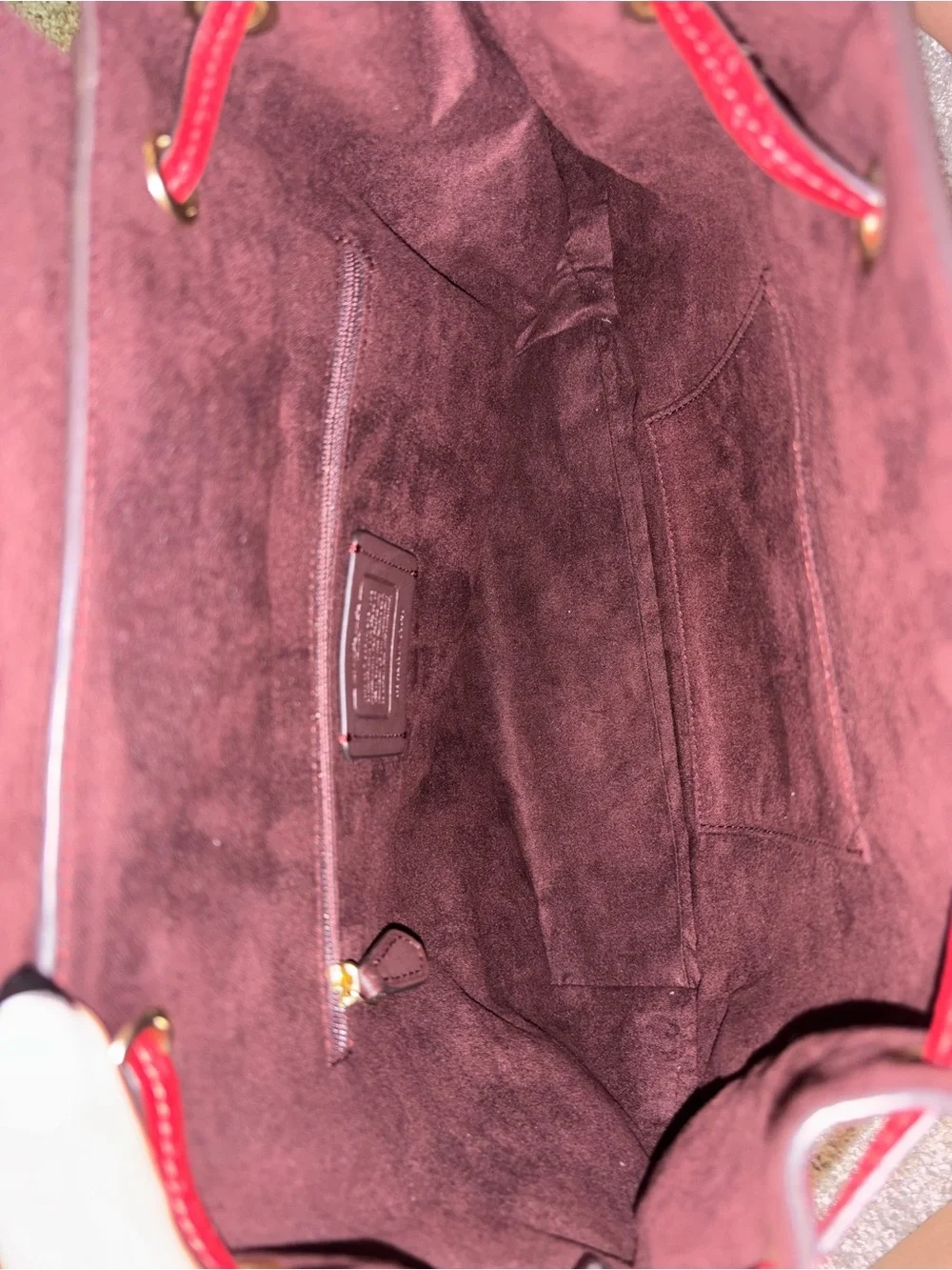 Coach KLEO C5648 Pebbled Leather Backpack in Dark Red with Gold Hardware